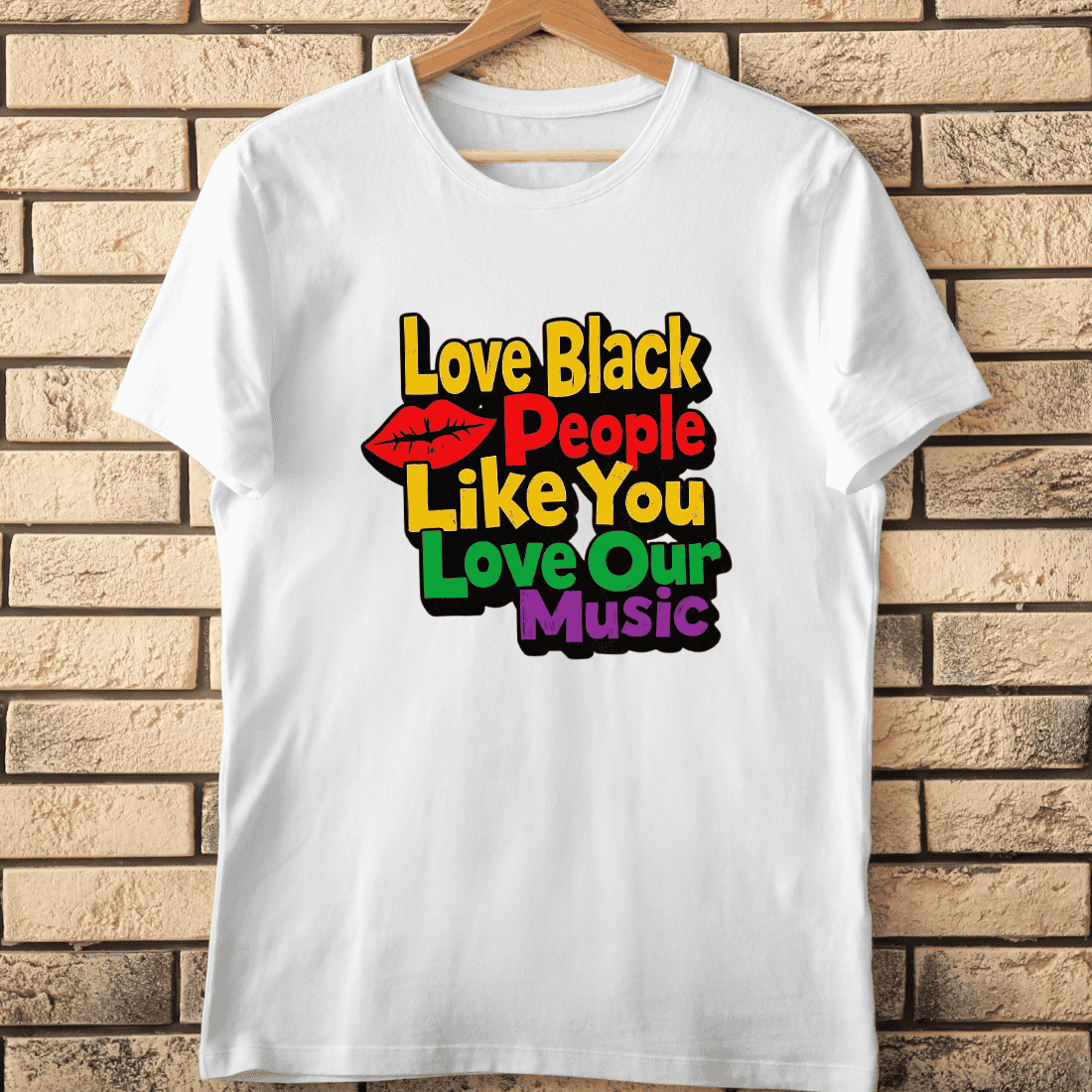 Love Black People Like You Love Our Music T-Shirt Design cover image.