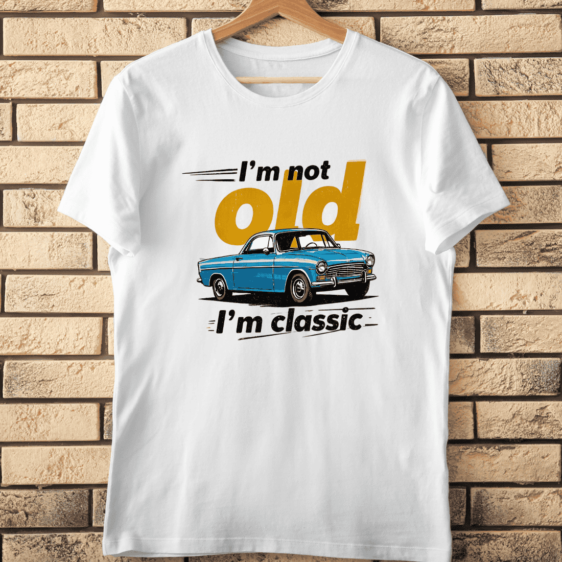 Vintage Car I'm Classic T-Shirt Design cover image.