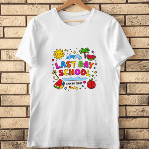 Happy Summer School's Out T-Shirt Design cover image.