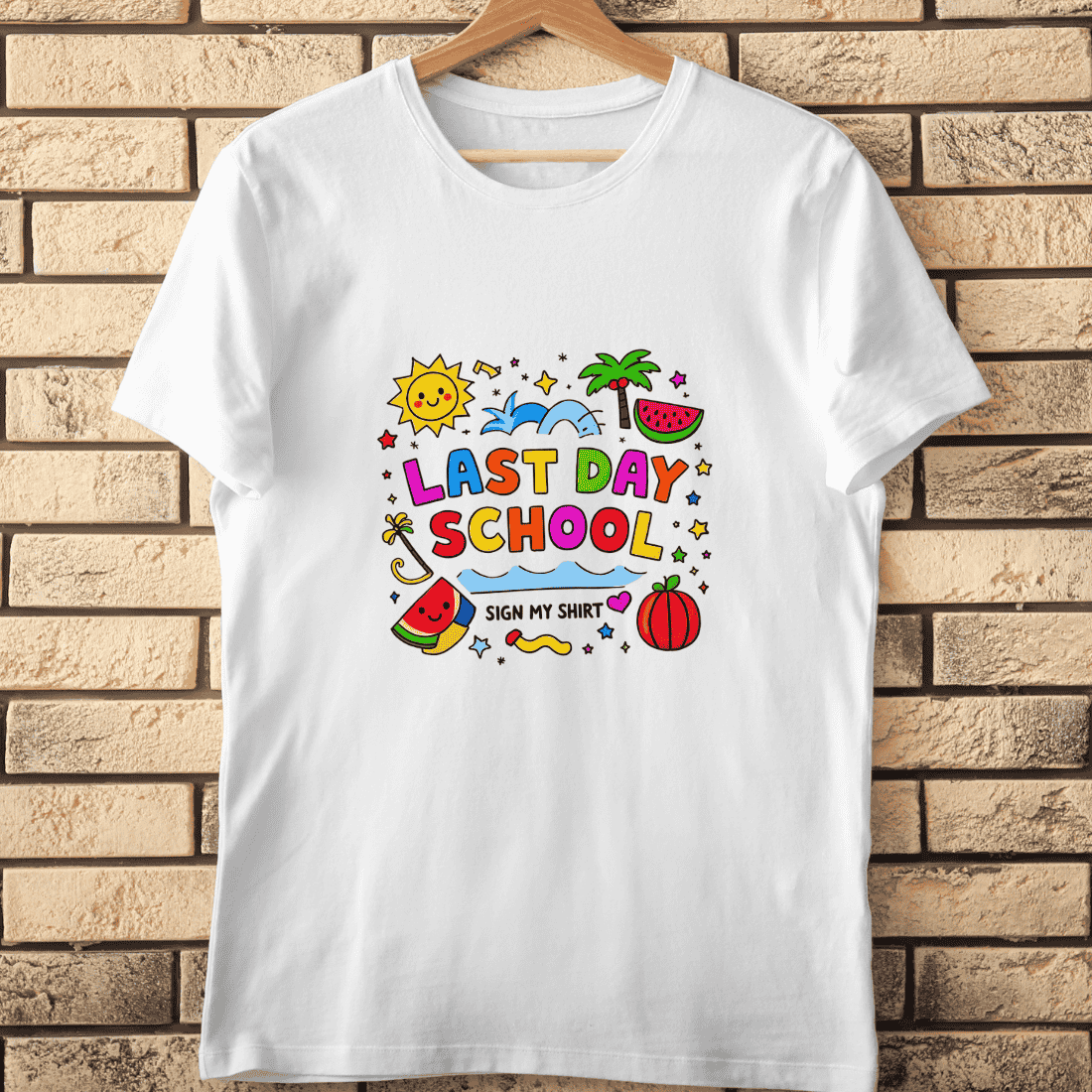 Happy Summer School's Out T-Shirt Design cover image.