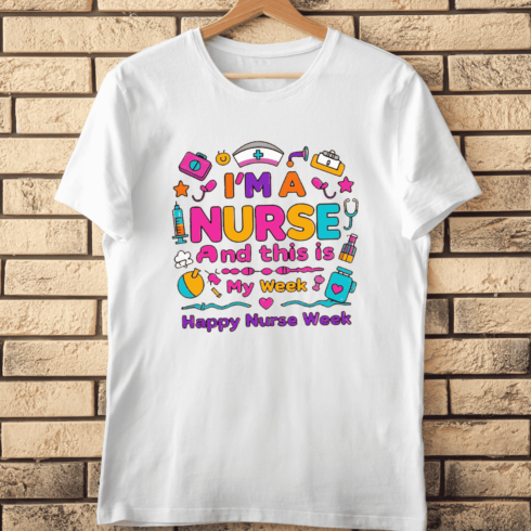 Nurse Profession Celebration T-Shirt Design cover image.