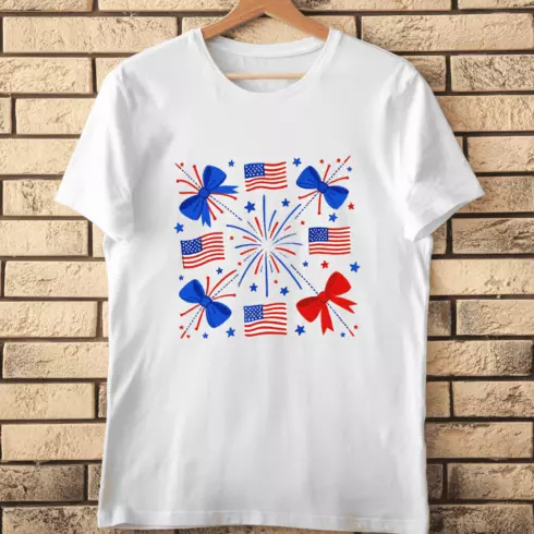 Patriotic Firework T-Shirt Design cover image.