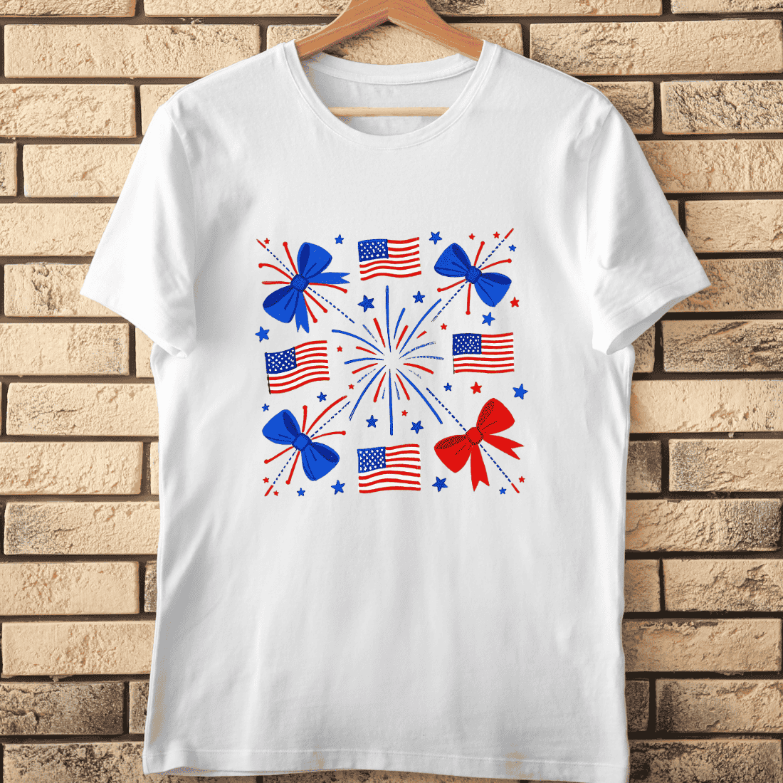 Patriotic Firework T-Shirt Design cover image.