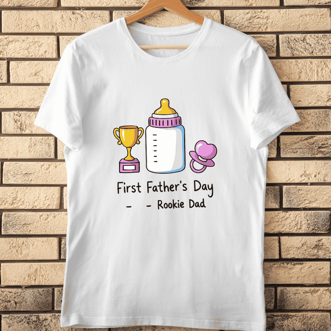 New Dad Celebration T-Shirt Design cover image.