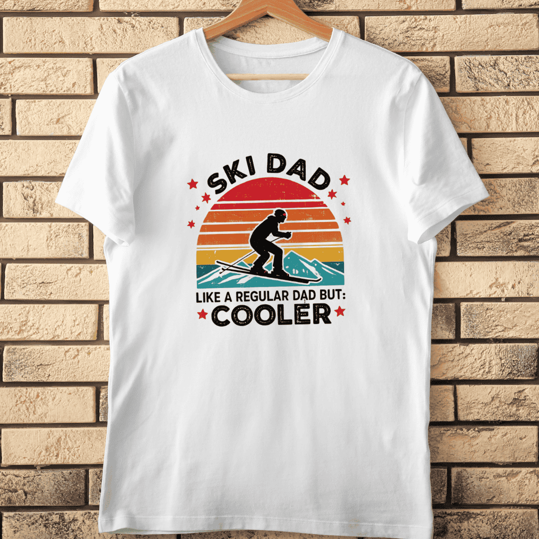 Father's Day Winter Sports T-Shirt Design cover image.
