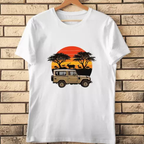 Retro Adventure Car T-Shirt Design cover image.