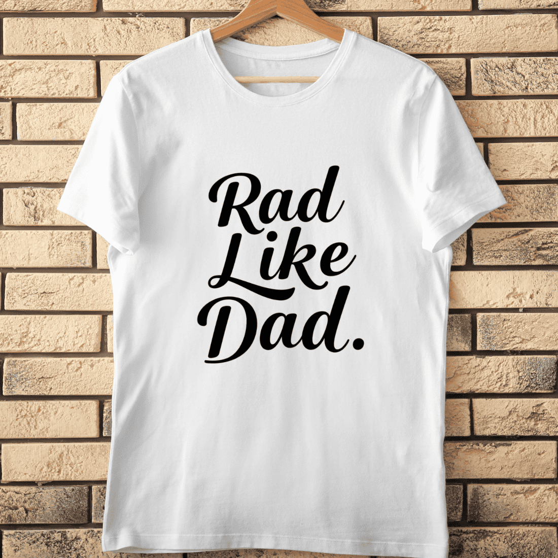 Rad Like Dad Simple Typography T-Shirt Design cover image.