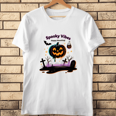 Cute Spooky Night T-Shirt Design cover image.