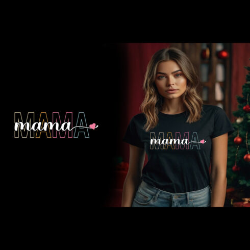 Mama PNG Mama SVG Mama Mom T-Shirt cover image.