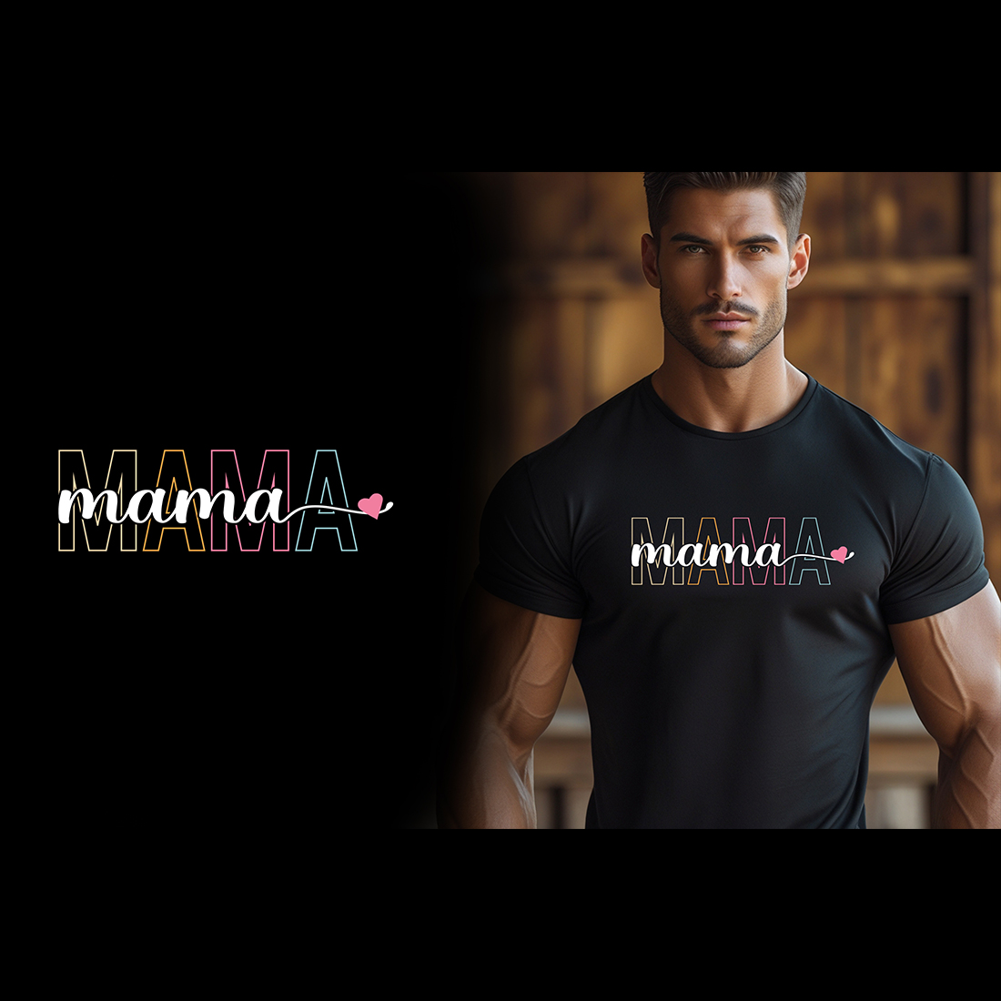 Mama PNG Mama SVG Mama Mom T-Shirt preview image.