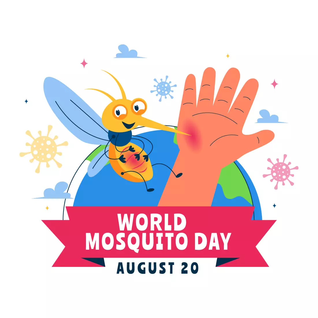10 World Mosquito Day Illustration cover image.