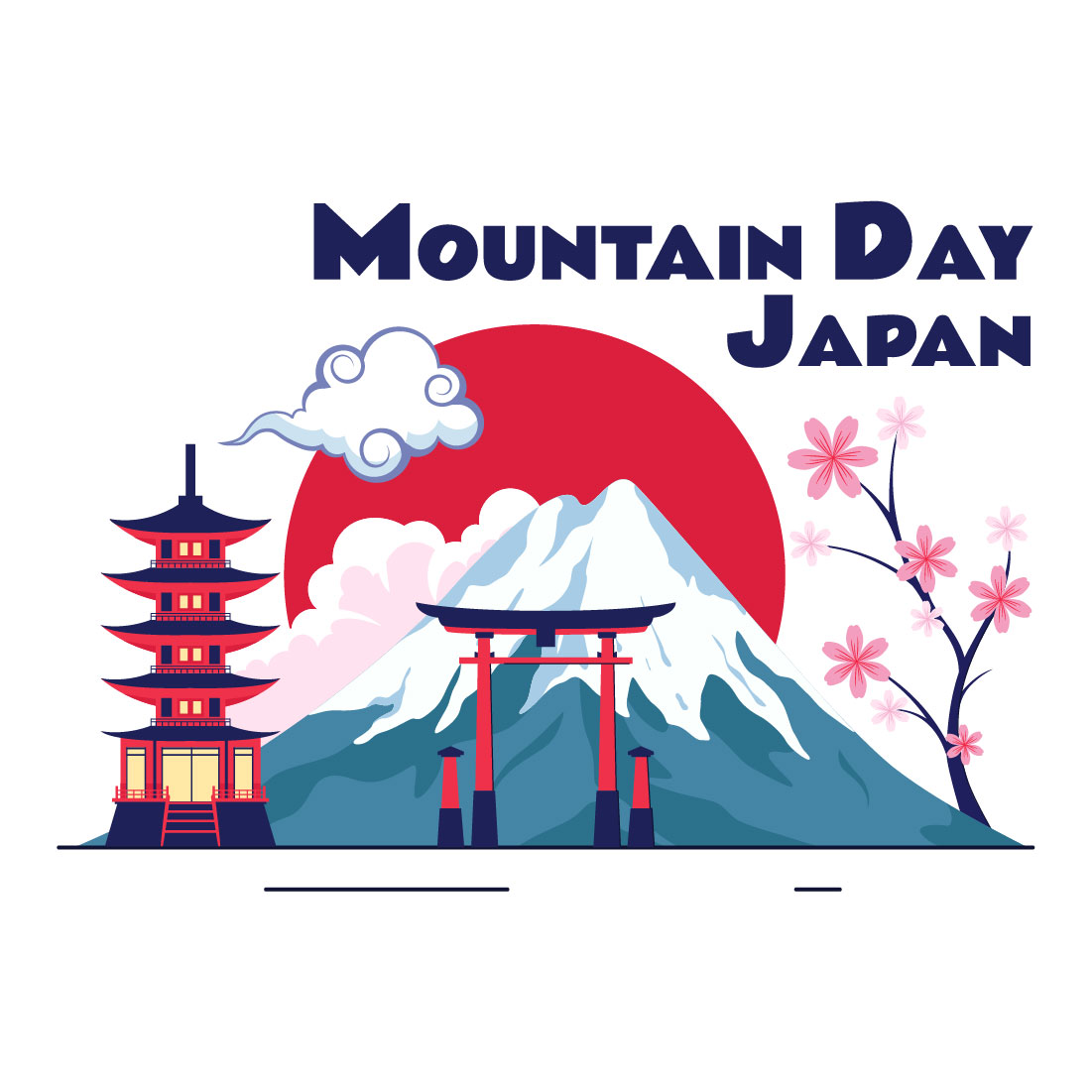10 Mountain Day in Japan Illustration preview image.