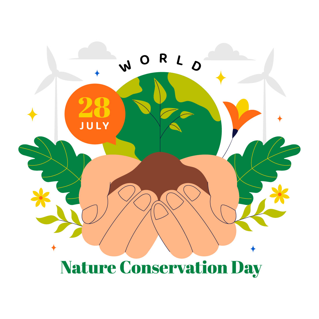 10 World Nature Conservation Day Illustration preview image.