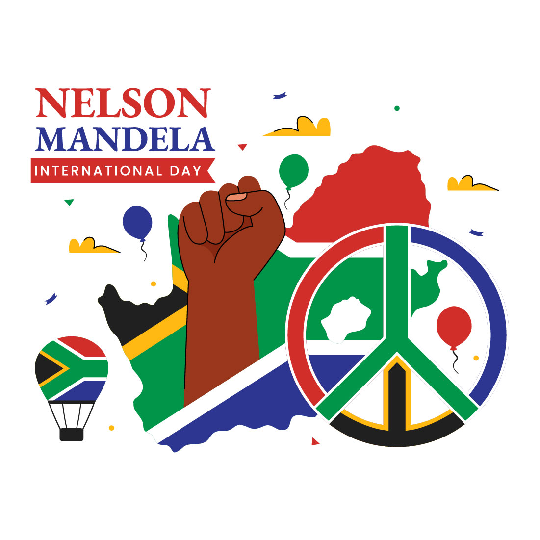 10 Nelson Mandela International Day Illustration cover image.