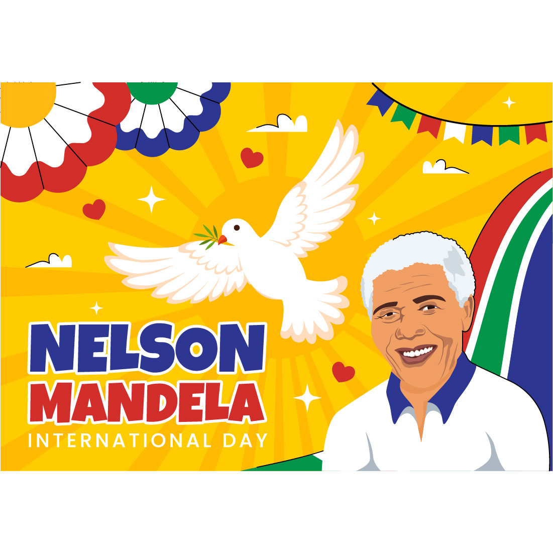 10 Nelson Mandela International Day Illustration preview image.
