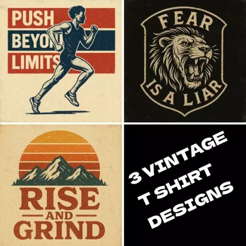 Vintage T Shirt Design cover image.