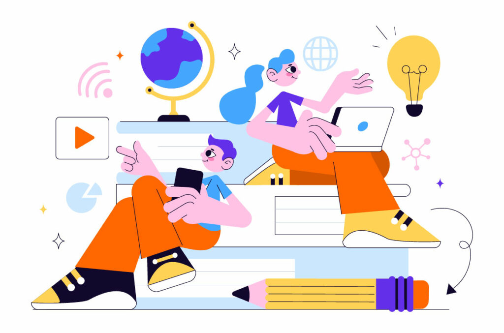 10 Online Learning Platform Illustration - MasterBundles