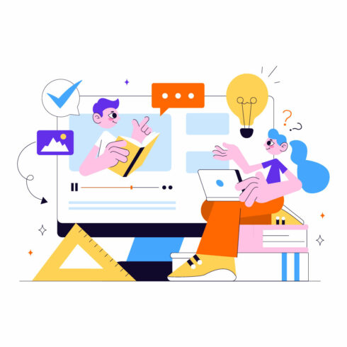 10 Online Learning Platform Illustration cover image.