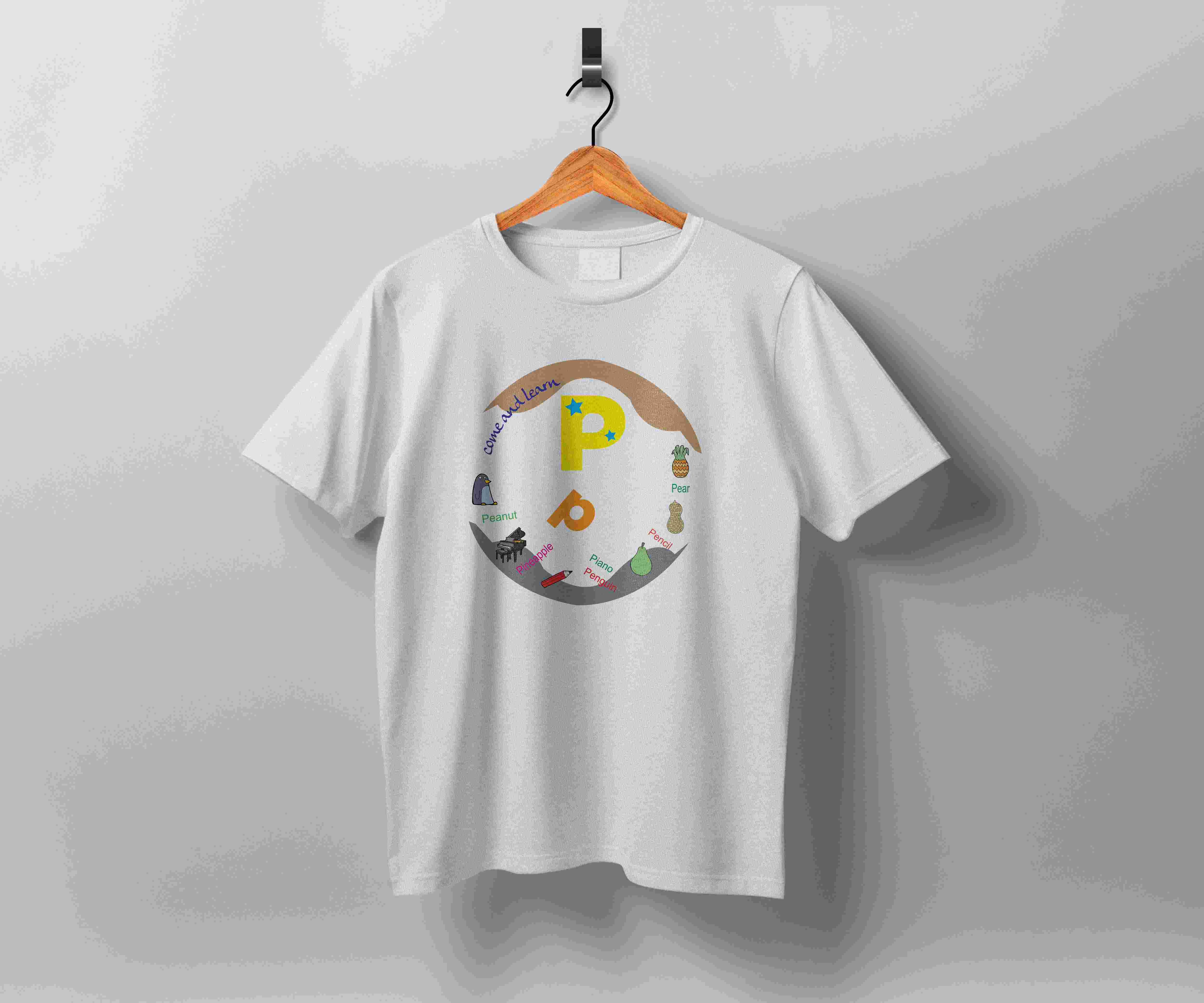 p letter tshirt 457