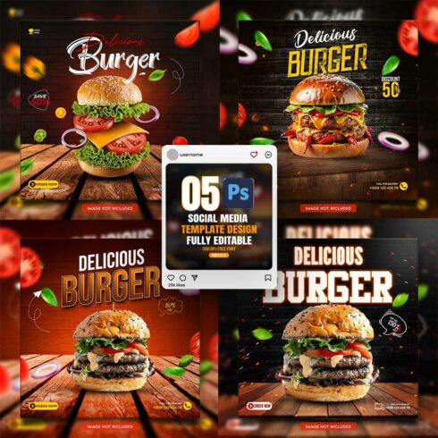 05 Unique & Professional social media post or web banner template design cover image.