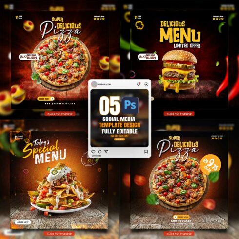 05 Unique & Professional social media post or web banner template design cover image.