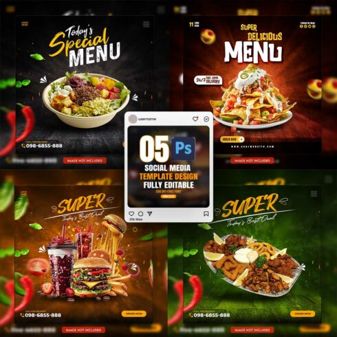 05 Unique & Professional social media post or web banner template design cover image.