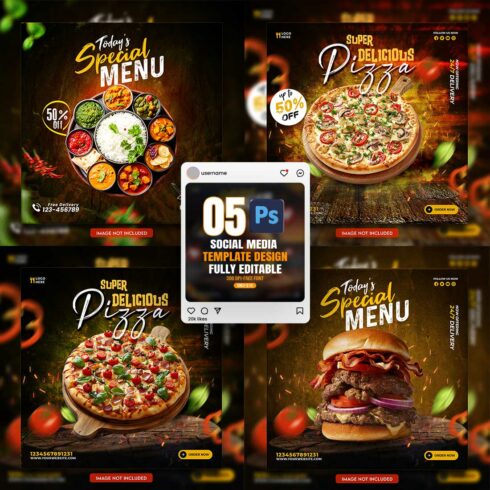 05 Unique & Professional social media post or web banner template design cover image.