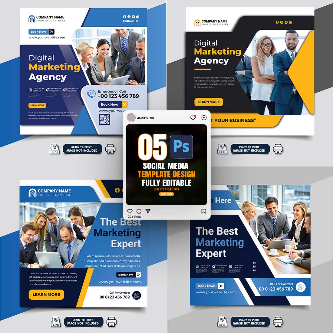 social media banner or post template bundles fully editable cover image.
