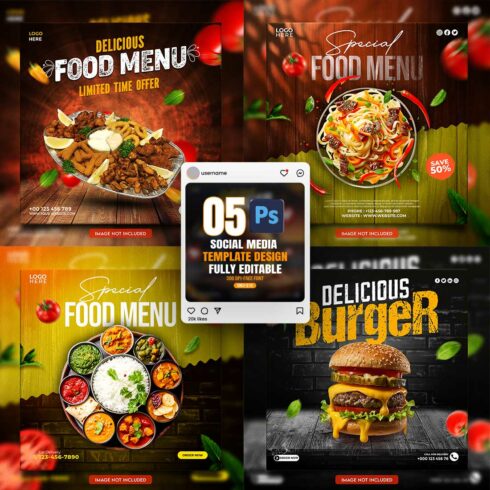 05 Unique & Professional social media post or web banner template design cover image.