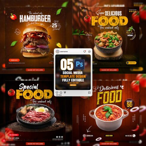05 Unique & Professional social media post or web banner template design cover image.