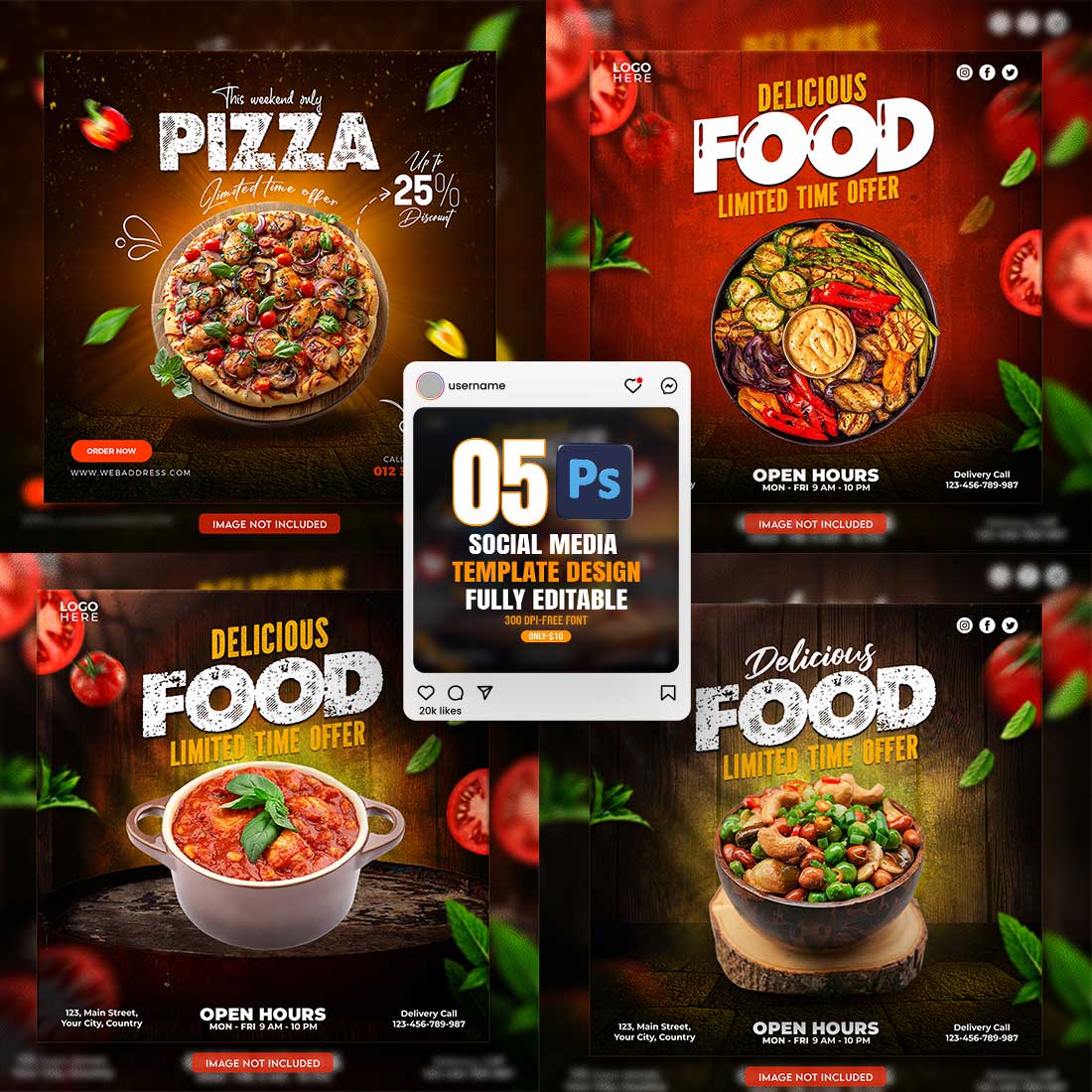 05 Unique & Professional social media post or web banner template design cover image.