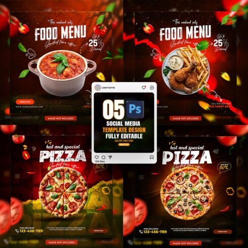 05 Unique & Professional social media post or web banner template design cover image.