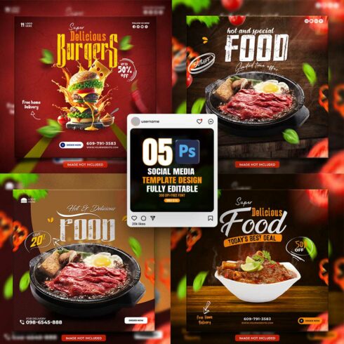05 Unique & Professional social media post or web banner template design cover image.