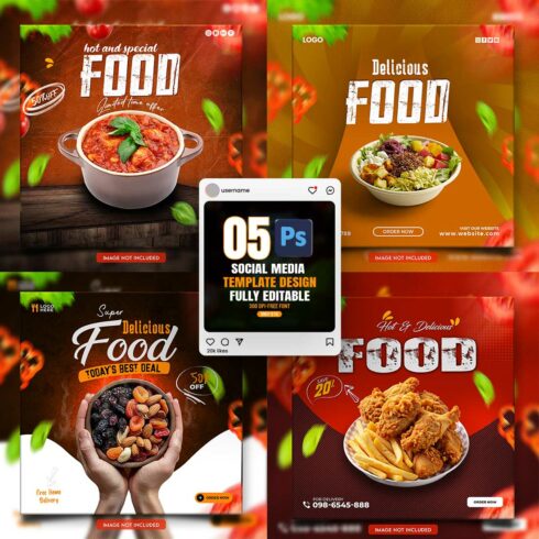 05 Unique & Professional social media post or web banner template design cover image.