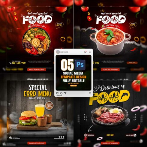 05 Unique & Professional social media post or web banner template design cover image.