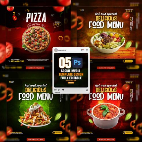 05 Unique & Professional social media post or web banner template design cover image.