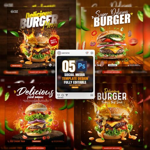 05 Unique & Professional social media post or web banner template design cover image.