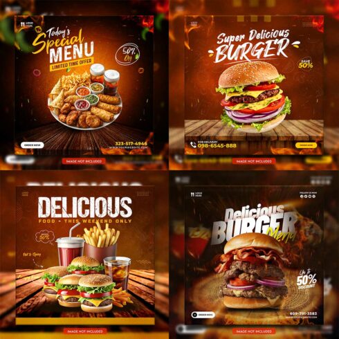 05 Unique & Professional social media post or web banner template design cover image.