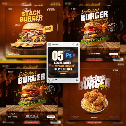 05 Unique & Professional social media post or web banner template design cover image.
