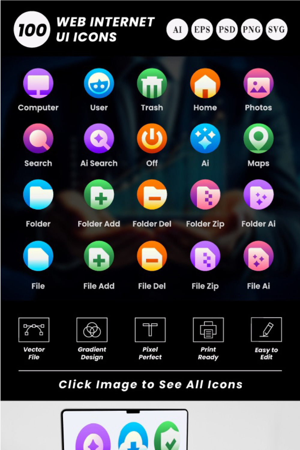 100 User Interface Web Internet pinterest preview image.