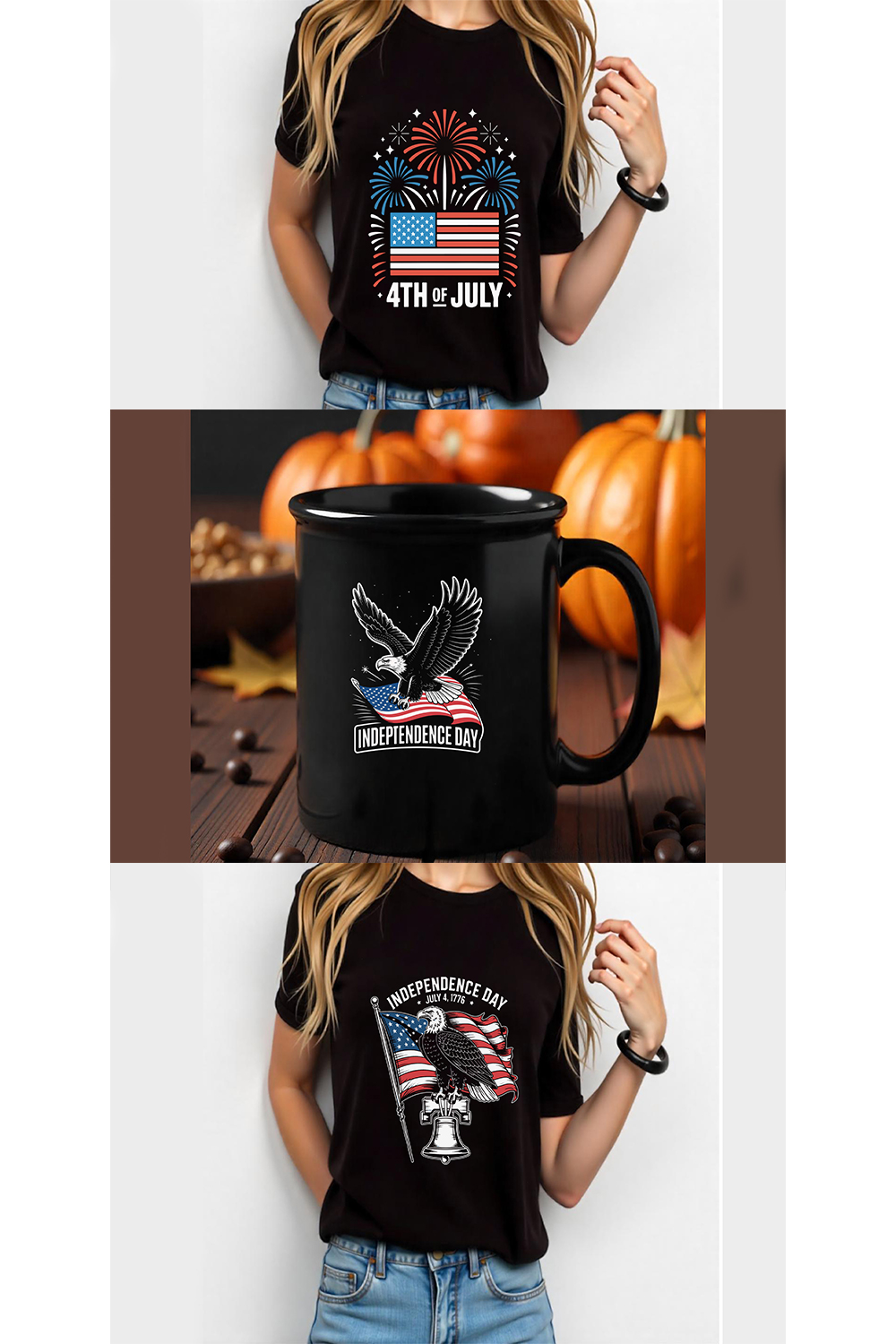 Independence Day Graphic Design pinterest preview image.