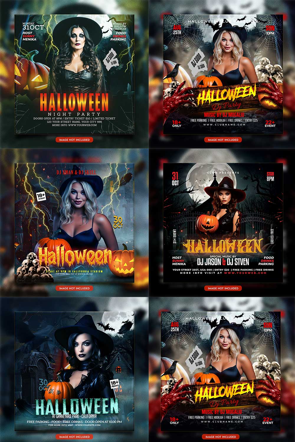Premium Bundle Flyer social media and Instagram post template pinterest preview image.
