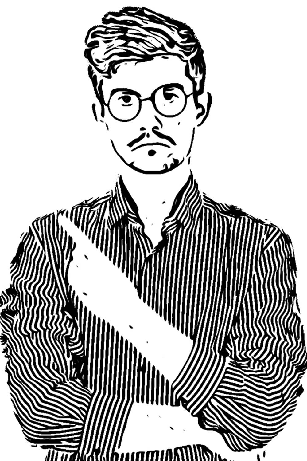 Line Art Effect Photoshop Action pinterest preview image.