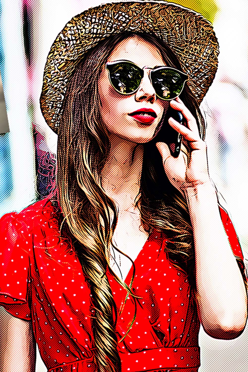 Vector Cartoon Effect Photoshop Action pinterest preview image.