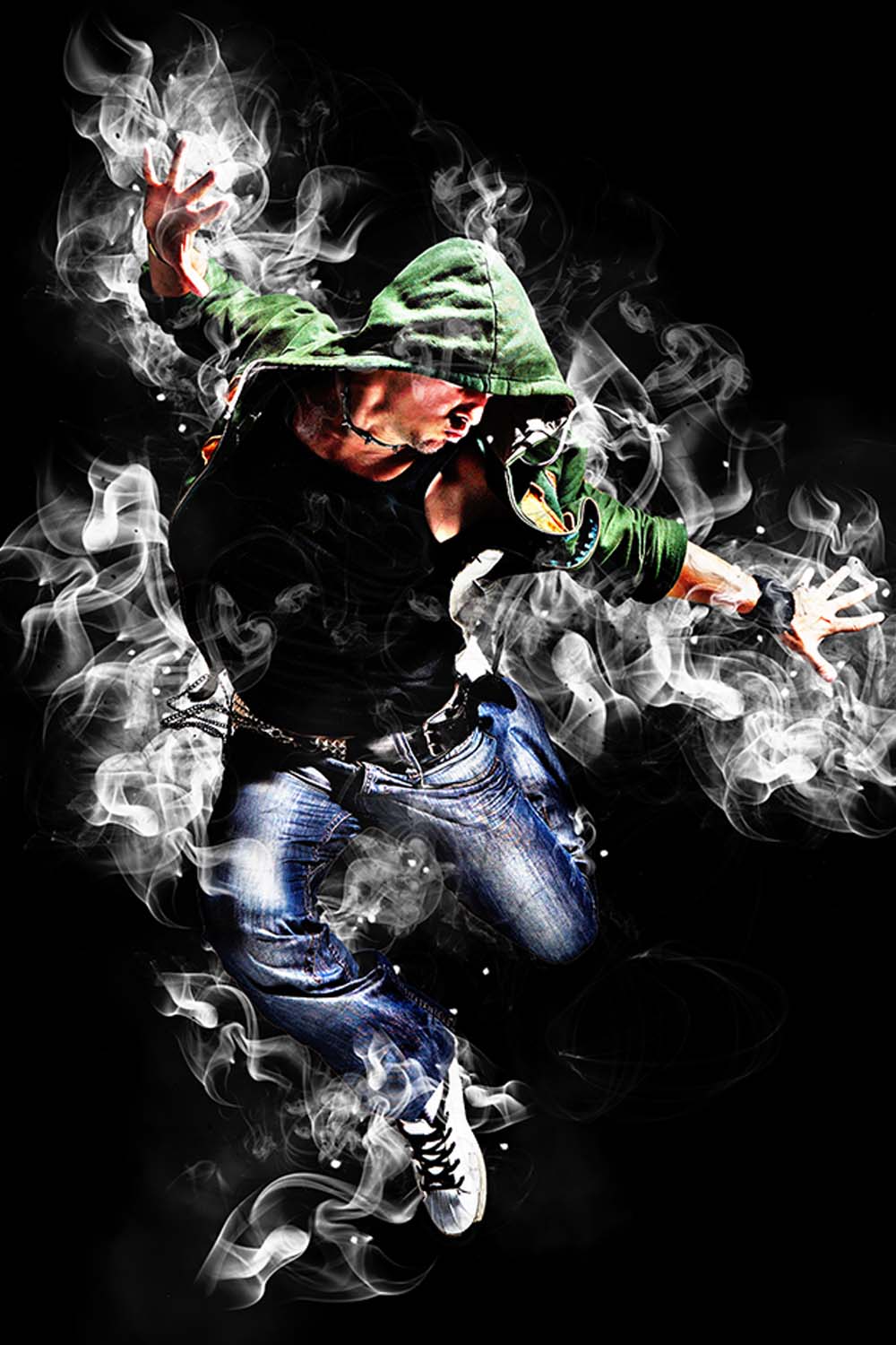 Perfect Smoke Effect Photoshop Action pinterest preview image.