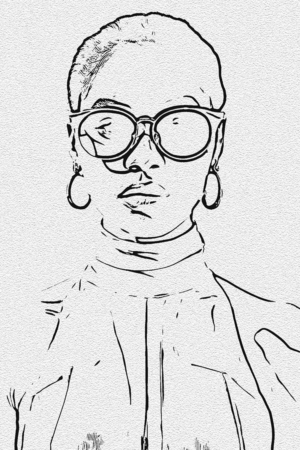 Sketch Pencil Art Photoshop Action pinterest preview image.