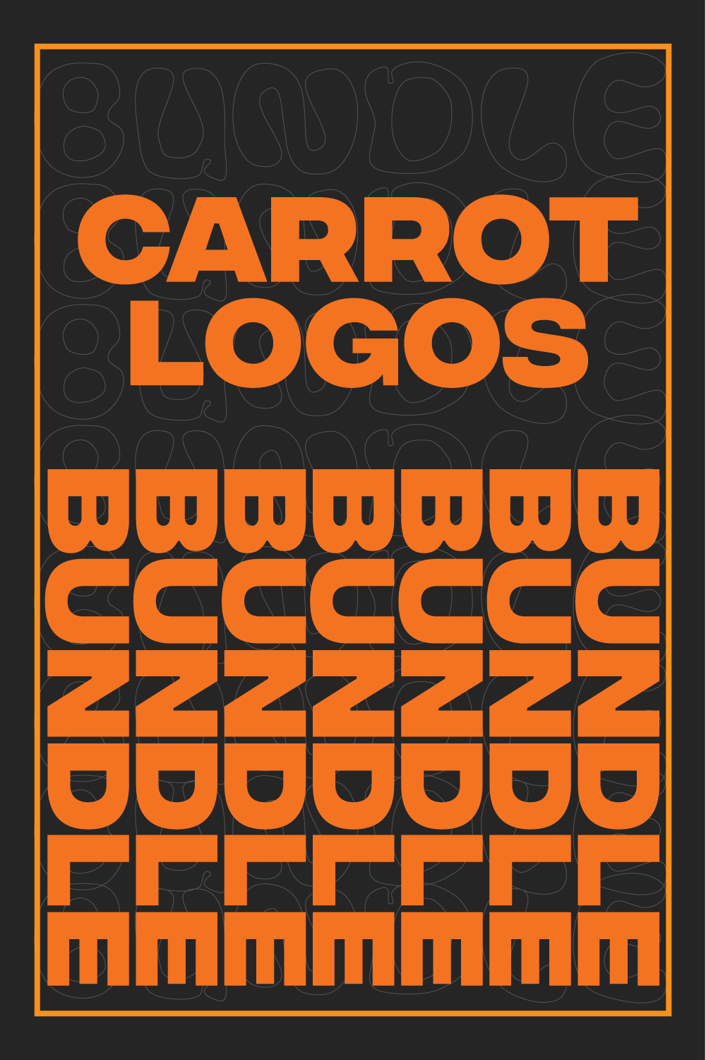 Carrot Logos Bundle – Fresh, Fun & Fully Editable pinterest preview image.