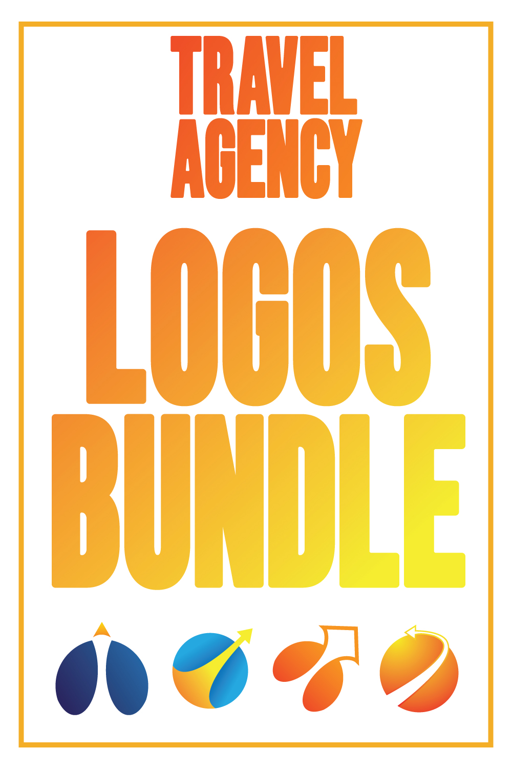 Travel Agency Logos Bundle – Fully Editable & High-Quality Designs pinterest preview image.