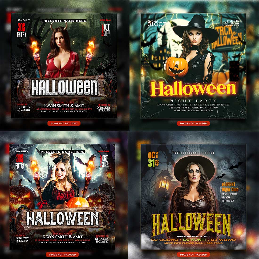 Premium Bundle Flyer social media and Instagram post template cover image.
