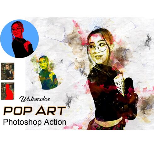 Watercolor Pop Art Photoshop Action cover image.